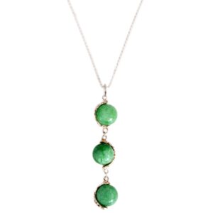 Sucibatu neck silver 3 jadeite